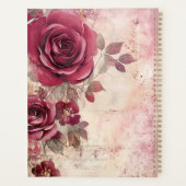 Rote Rosen Junk Journal Style Illustration Classic Planer (Rückseite)