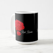 Rote Rosen  Kaffeetasse (Vorderseite Links)