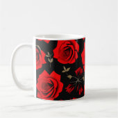 Rote Rosen Kaffeetasse (Links)