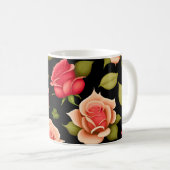 Rote Rosen Kaffeetasse (VorderseiteRechts)