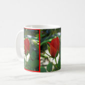 Rote Rosen Kaffeetasse (Vorderseite Links)