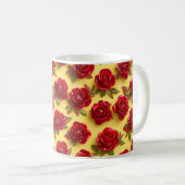 Rote Rosen Kaffeetasse (VorderseiteRechts)