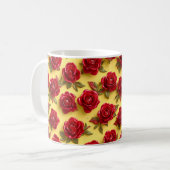 Rote Rosen Kaffeetasse (Vorderseite Links)