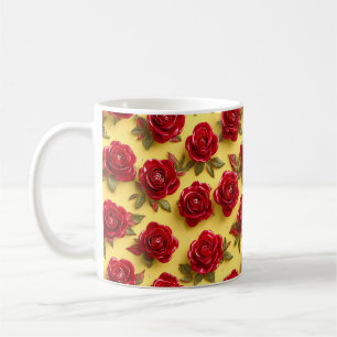 Rote Rosen Kaffeetasse