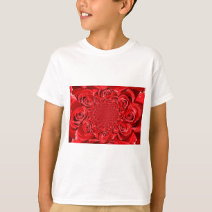 Rote Rosen Kaleidoskop: Frohen Valentinstag Kunst T-Shirt