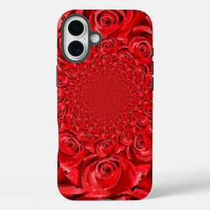 Rote Rosen Kaleidoskop: Happy Valentine's Day Art iPhone 16 Plus Hülle