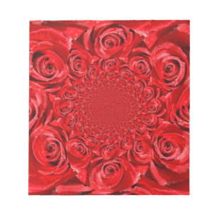 Rote Rosen Kaleidoskop: Happy Valentine's Day Art Notizblock