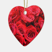 Rote Rosen Keramik Ornament (Links)