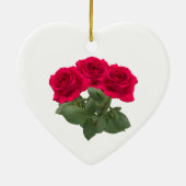 Rote Rosen Keramik Ornament (Hinten)