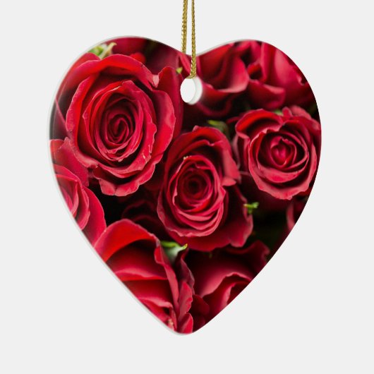 Rote Rosen Keramik Ornament (Rechts)