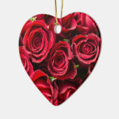 Rote Rosen Keramik Ornament (Links)