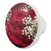 Rote Rosen Keramik Pull Keramikknauf (Rechts)