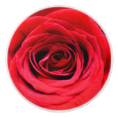 Rote Rosen Keramikknauf (Vorderseite)