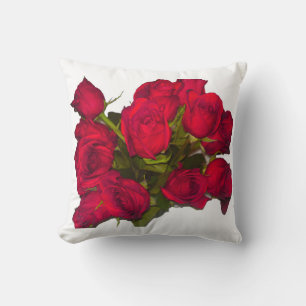 Rote Rosen Kissen