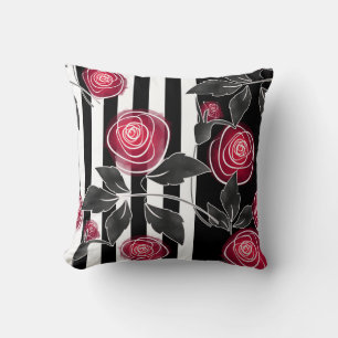 Rote Rosen Kissen