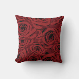Rote Rosen Kissen