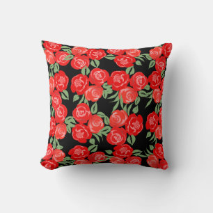 Rote Rosen Kissen