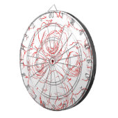 Rote Rosen Konturen Dartscheibe (Vorderseite rechts)