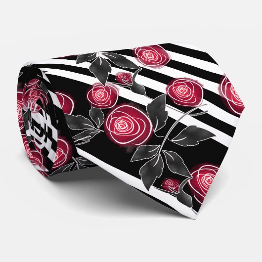 Rote Rosen Krawatte (Gerollt)