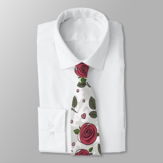 Rote Rosen Krawatte (Gebunden)