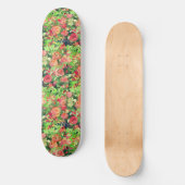 Rote Rosen Kunst Skateboard (Vorderseite)