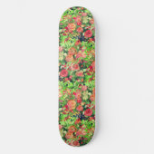 Rote Rosen Kunst Skateboard (Vorderseite)