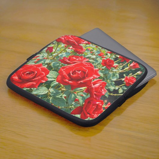 Rote Rosen Laptop-Hülle Laptopschutzhülle