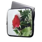 Rote Rosen Laptopschutzhülle (Vorderseite Links)