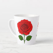 Rote Rosen Latte Tasse (Linke Ecke)