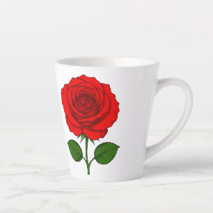 Rote Rosen Latte Tasse