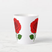 Rote Rosen Latte Tasse (Vorderseite)