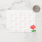 Rote Rosen Leer Mitteilungskarte (Vorderseite/Rückseite Beispiel)