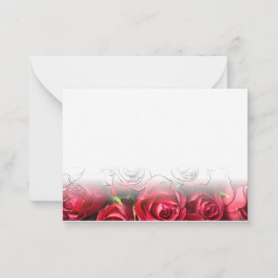 Rote Rosen Leere Valentinstag Schreibwaren Mitteilungskarte