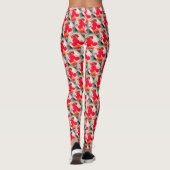 Rote Rosen Leggings (Rückseite)