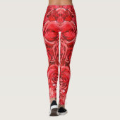 rote Rosen Leggings (Rückseite)