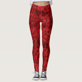 rote Rosen Leggings (Vorderseite)