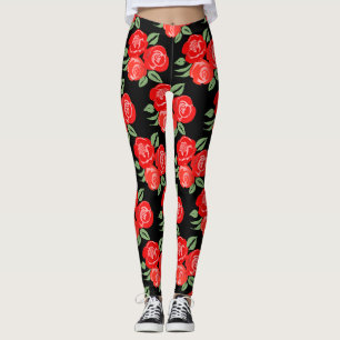 Rote Rosen Leggings