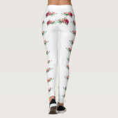 Rote Rosen Leggings (Rückseite)