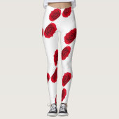 rote Rosen Leggings (Vorderseite)