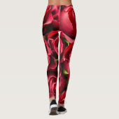 Rote Rosen Leggings (Rückseite)