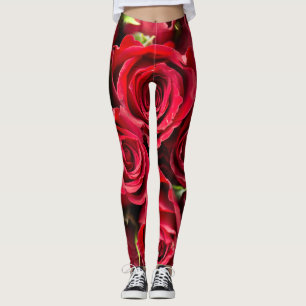 Rote Rosen Leggings