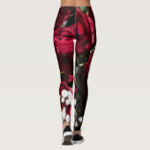 Rote Rosen Leggings (Rückseite)