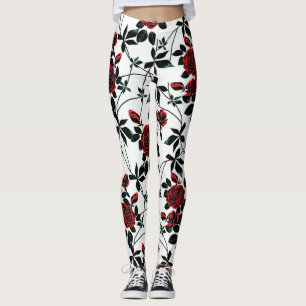 Rote Rosen. Leggings