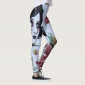 Rote Rosen Leggings (Rechts)