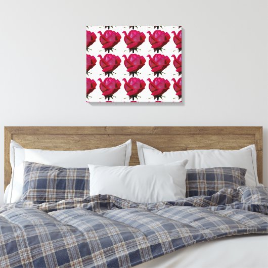 rote Rosen Leinwanddruck (Insitu (Schlafzimmer))