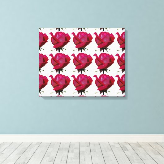 rote Rosen Leinwanddruck (Insitu (Holzboden))