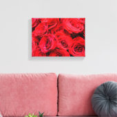 Rote Rosen Leinwanddruck (Insitu (Wohnzimmer))