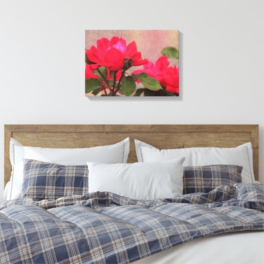 Rote Rosen Leinwanddruck (Insitu (Schlafzimmer))