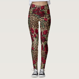 Rote Rosen Leopard Leggings