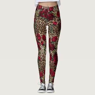 Rote Rosen Leopard Leggings